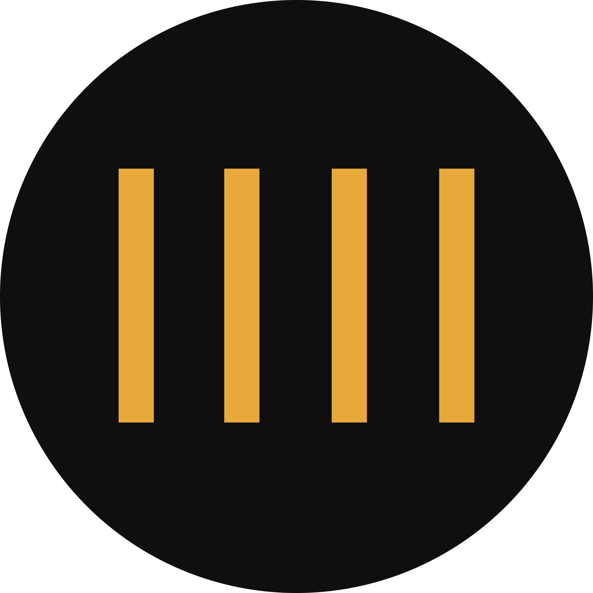Avatar: saffron tally on an ink circle