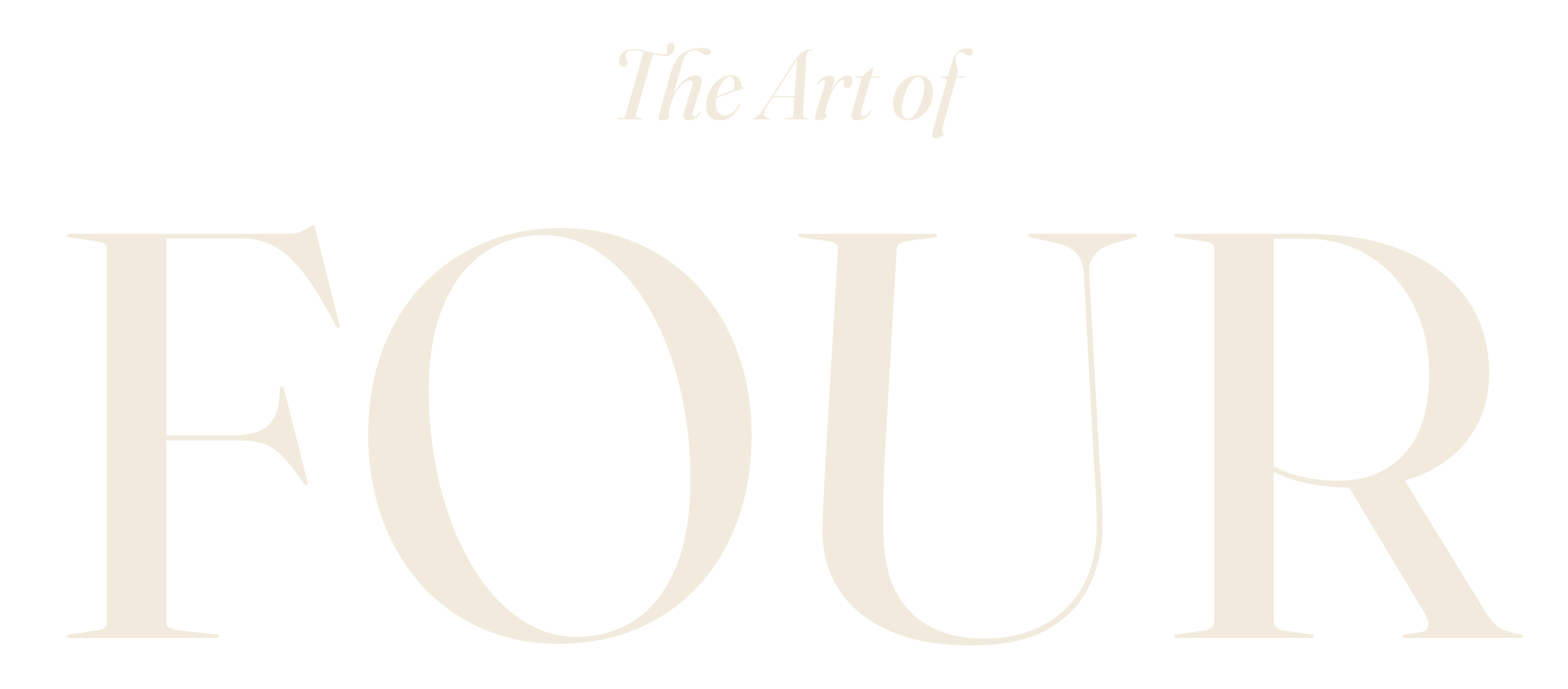 The Art of FOUR wordmark in bone